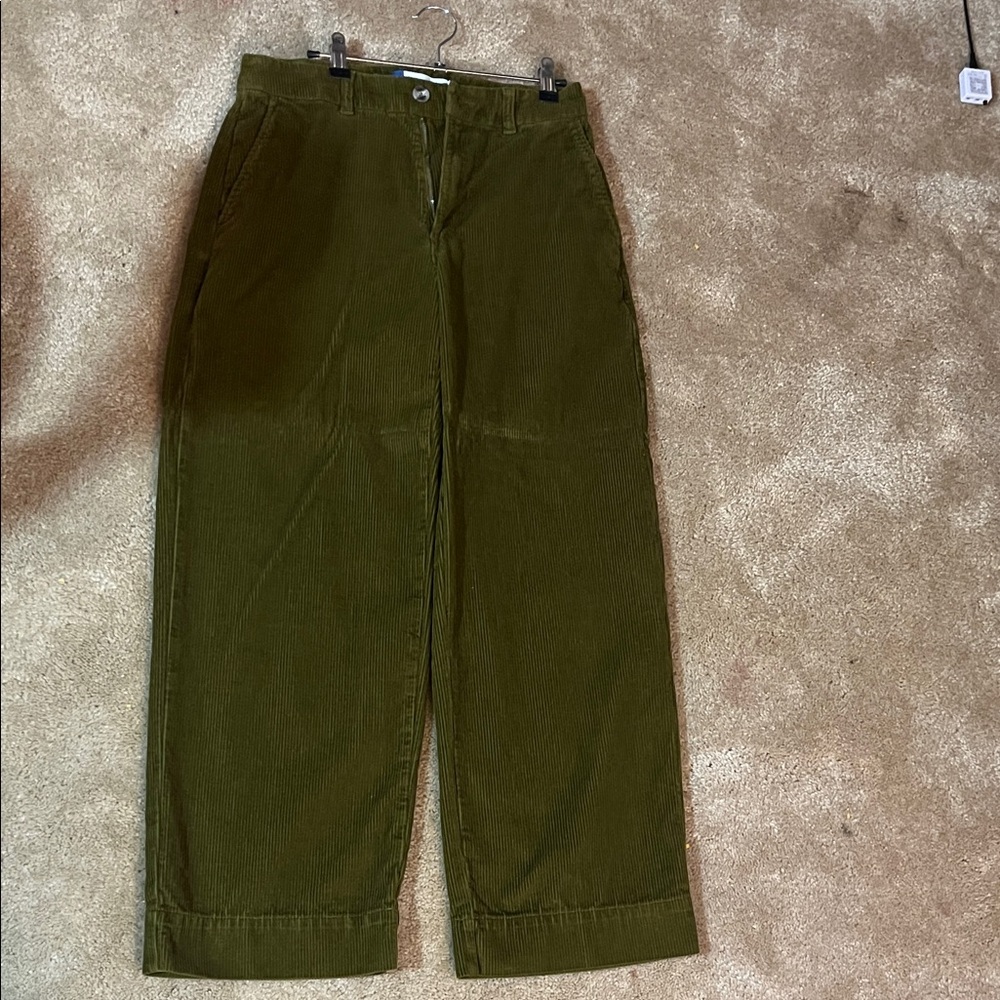 Old Navy Olive Green Wide Leg Corduroy Pants